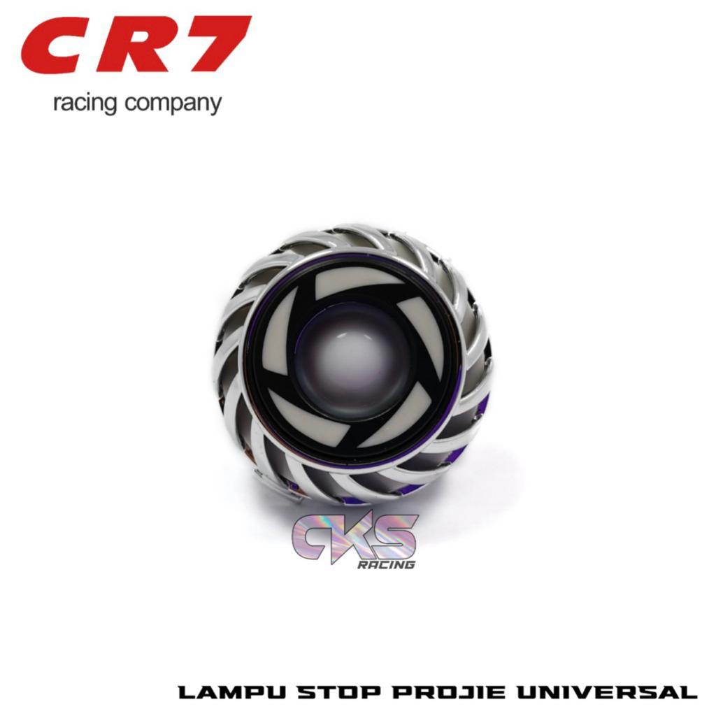 Lampu LED Stop Rem Stoplamp Projie Rainbow Spiral Kipas Bulat Motor 2 Inch Belakang Flash Running