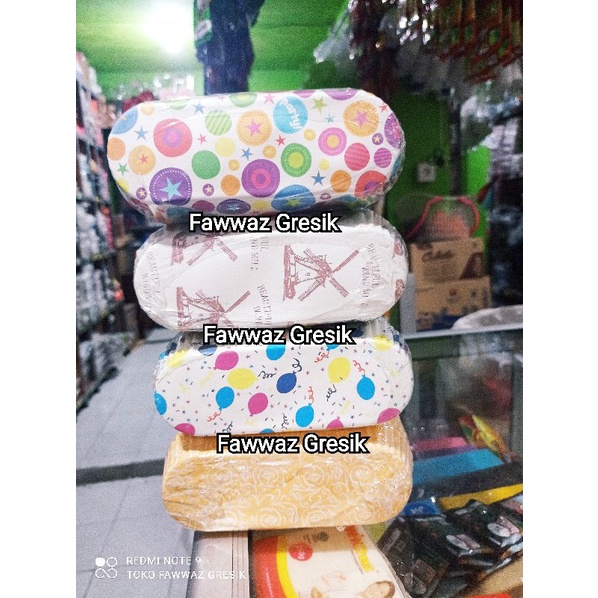 (10pcs) PAPER CUP CASE ROTI OVAL Lonjong / Kertas Alas Roti Kue Anti Lengket PET CC Polygonal Persegi