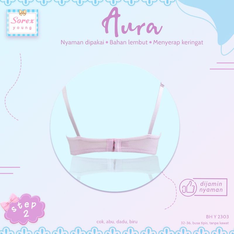 SOREX Young Step2 Bra Remaja Y 2303 Busa Tipis Tanpa Kawat Original