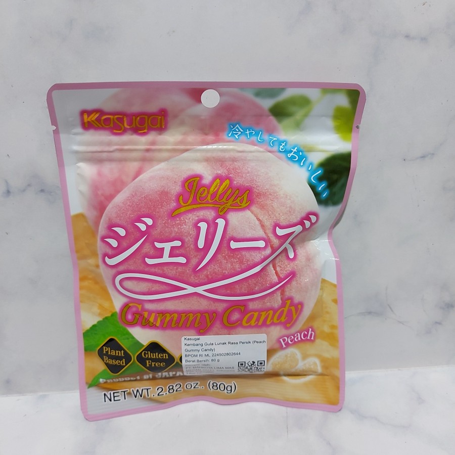

Kasugai Peach Jelly Gummy Candy- permen jepang rasa peach 80gr