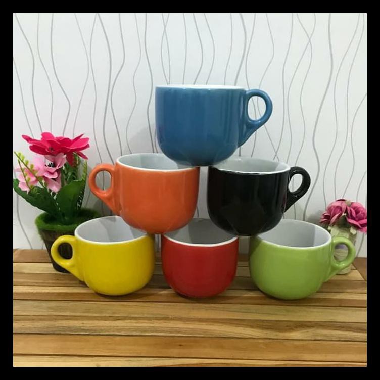 Mug / Gelas Keramik Coffee 200Ml Warna Warni Terlaris