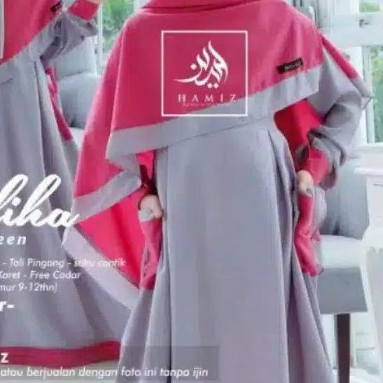 ➴ Baju Gamis syar'i usia anak 7 - 13 tahun Set Hijab+Cadar terbaru | Muslim anak perempuan Original 