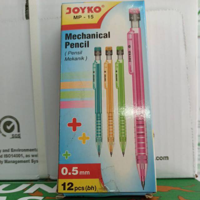 

PENSIL MEKANIK JOYKO 0.5 MM MP 15 / PENSIL CETEKAN / MECHANIC PENCIL 0.5 MM