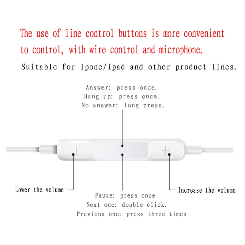 Zzz Headset Kabel In-ear Stereo Peredam Kebisingan Untuk Ponsel Apple