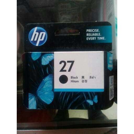 Tinta cartridge hp 27 black original sisa stock