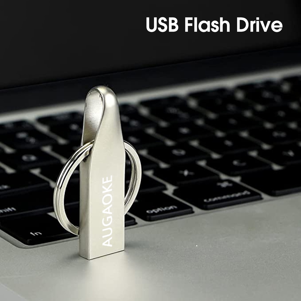 Flash Drive USB 3.0 Mini Plug and Play Bahan Logam Kecepatan Tinggi Untuk AUGAOKE 8 / 16 / 32 / 64 / 128GB