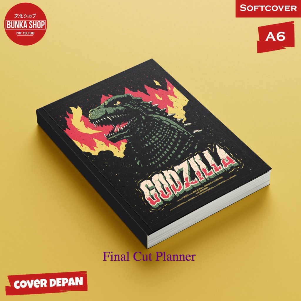 Pocket Note Godzilla 6 Softcover A 6 Buku Tulis Catatan Notes Agenda Planner Jurnal
