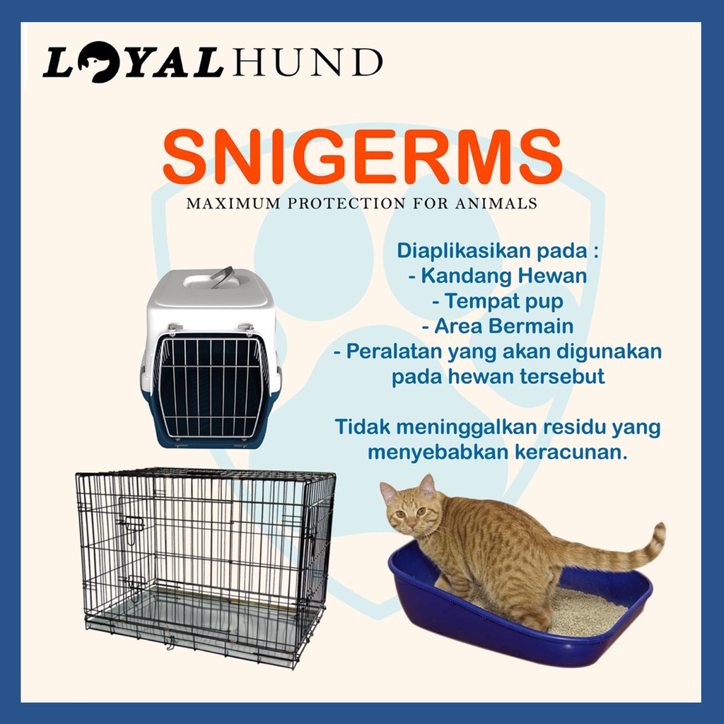 Disinfektan Spray Hewan 245 ML Anti Virus Bakteri | Snigerms Disinfectant Semprot Kandang Kucing Anjing | Penghilang Bau
