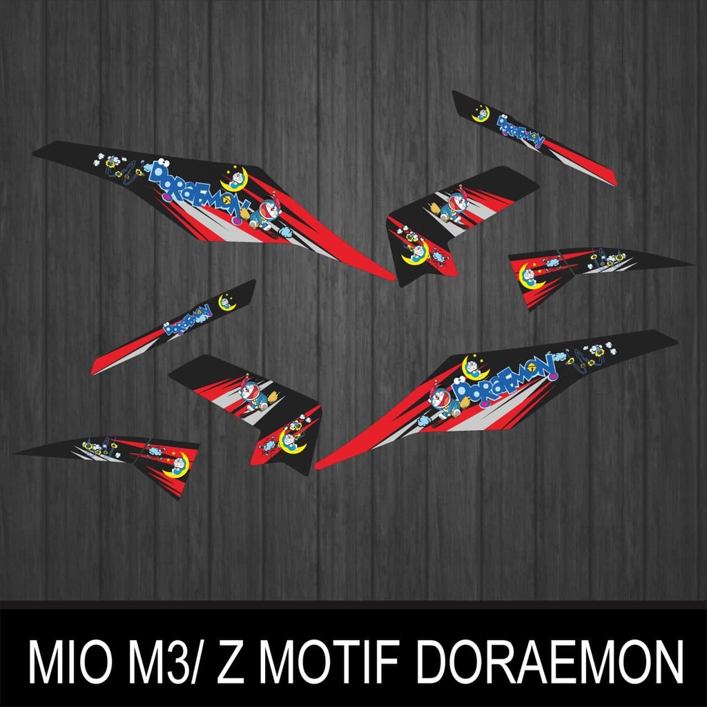 STIKER STRIPING  VARIASI  MIO M3/Z MOTIF DORAEMON