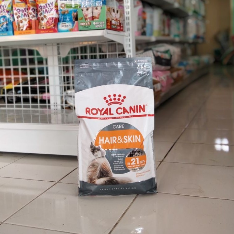 Royal Canin Hair &amp; skin 4kg Makanan kucing buat bulu