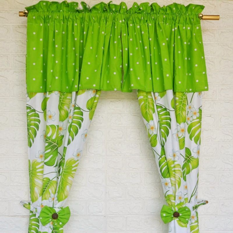 GORDEN PINTU MURAH SHABBY MODEL SERUT KEKINIAN MOTIF HIJAU (HARGA PER LEMBAR)