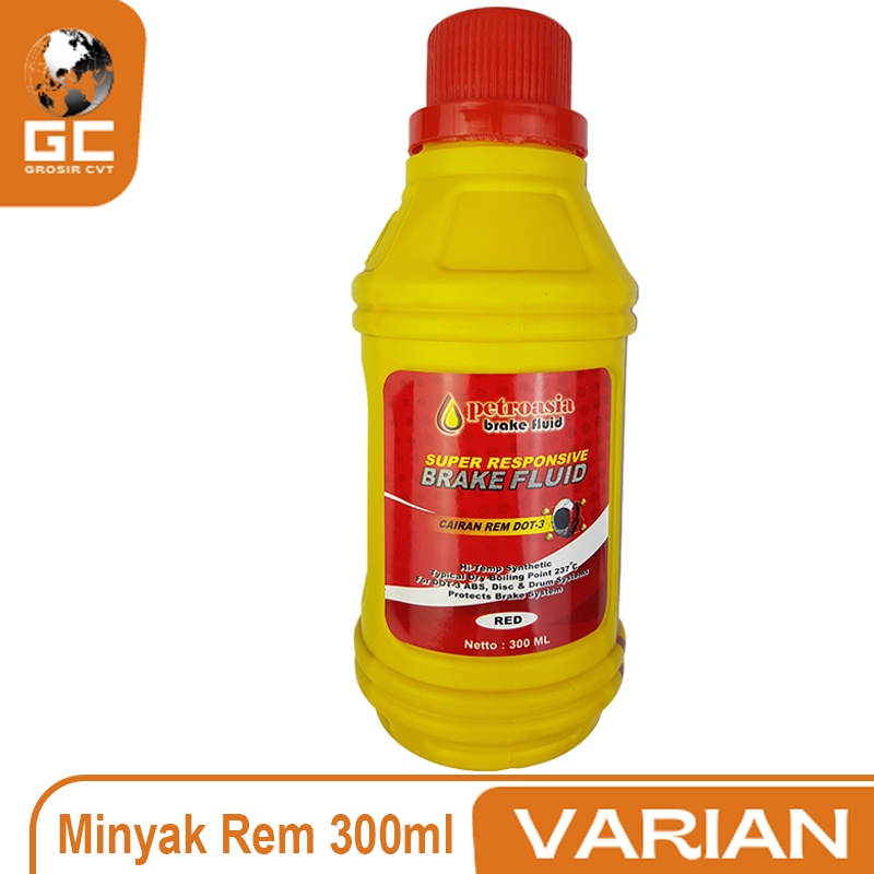 Minyak Rem Dot 3 Brake Fluid Warna Merah 300ml Petroasia