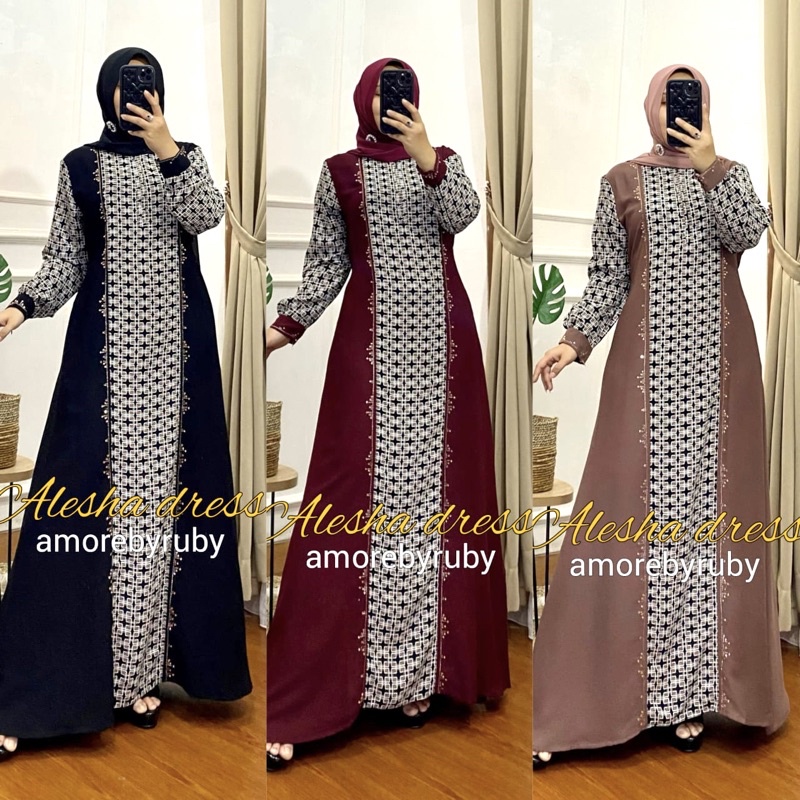 ALEESHA DRESS AMORE BY RUBY GAMIS MOTIF KEKINIAN 2022