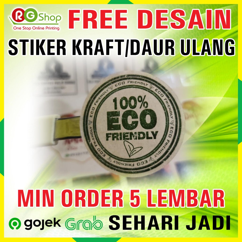 

STIKER KRAFT DAUR ULANG A3+ CUTTING / LABEL PRODUK / SEGEL DUS