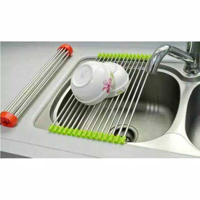 Rak pengering kitchen sink rack folding dish drying rack