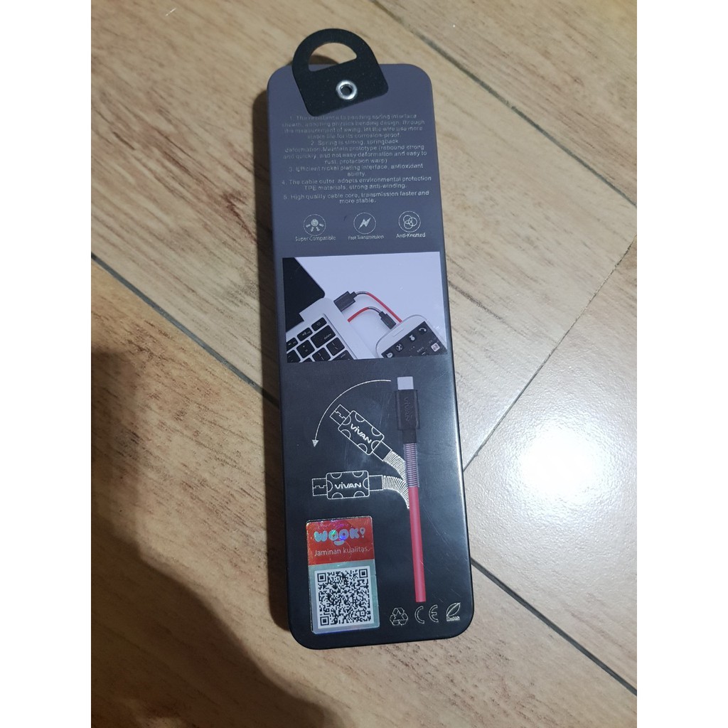 Kabel Data Charger Micro USB Vivan FM100 Spring