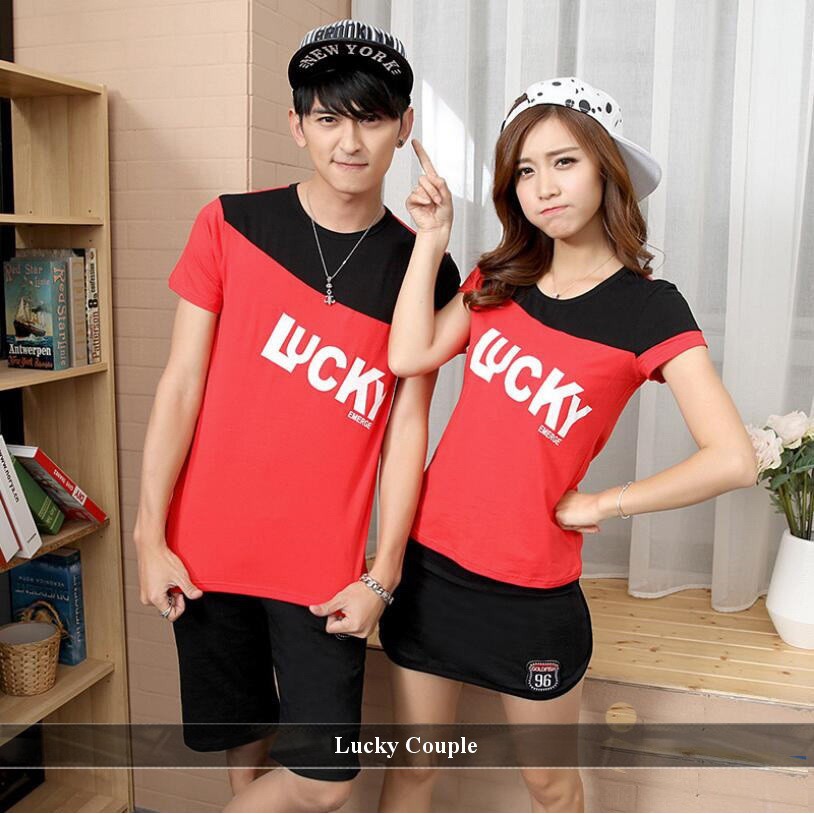 Kaos Couple Simple | Baju Pasangan Keren | Lucky