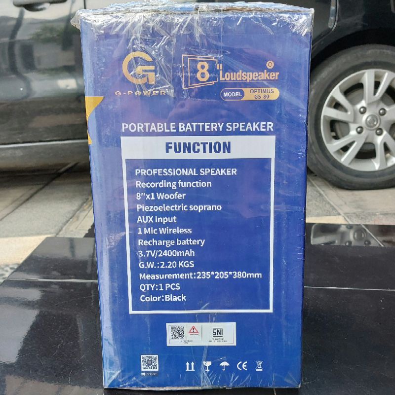 Portable Bluetooth Speaker Optimus GS80 RMS60W G-Power