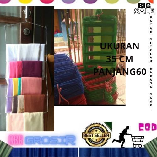 Hanger selang GANTUNGAN jilbab instan antem rak gantung,organizer anti karat lapis selang jumbo,