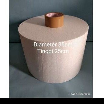 Bulat Diameter 35cm (Kotak 35x35cm) Tinggi 26-30cm Dummy Cake Styrofoam Gabus Kue