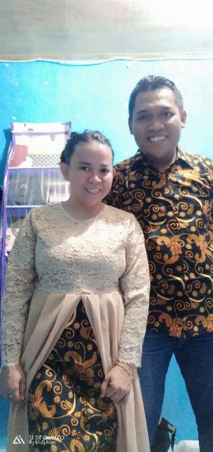 Couple Batik Sarwendah Orie Brukat  Glitter Mix Wolvis Premium Terlaris Best Seller