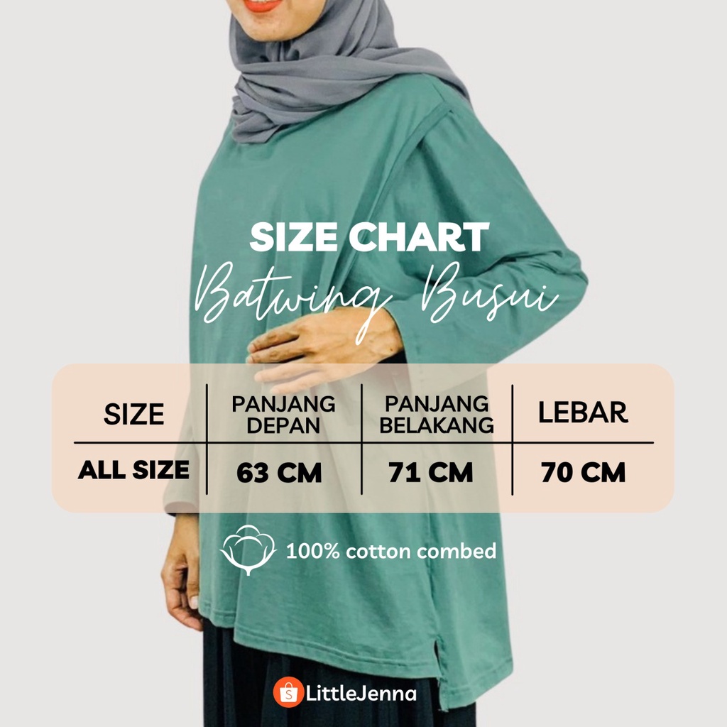 LITTLE JENNA - KAOS WANITA COTTON BATWING JUMBO OVERSIZE EARTH TONE SERIES BUSUI FRIENDLY