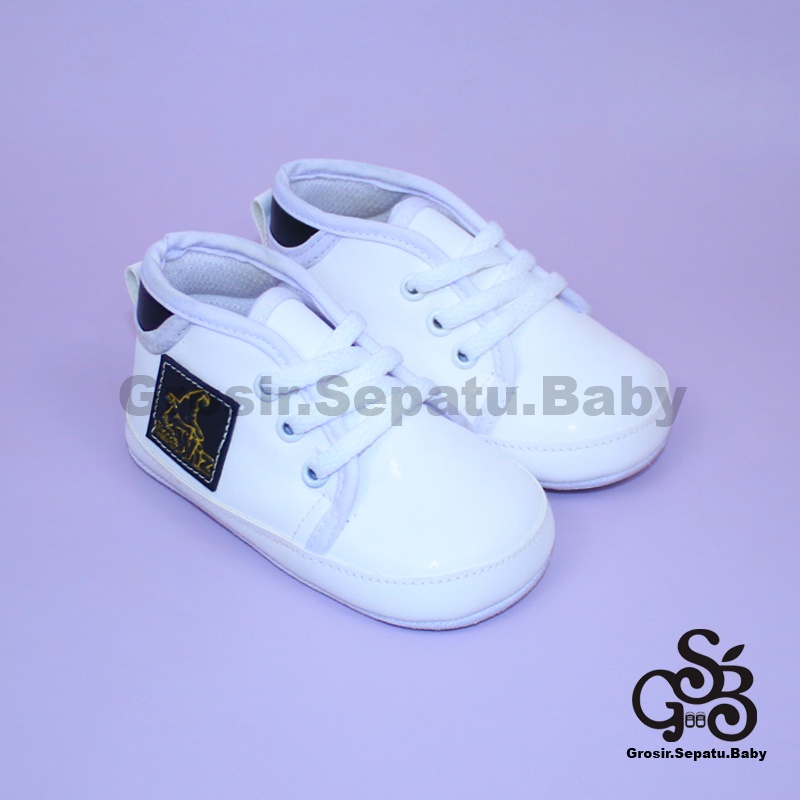 Prewalker - Sepatu Bayi - Baby Shoes | 2-12 bulan | casual WIZZ PUTIH polos ringan &amp; fleksibel