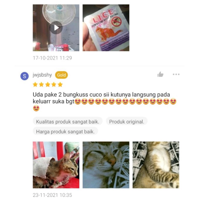 Obat Anti Kutu Kucing Pembasmi Kutu Kitten Cat LICE FEFARM