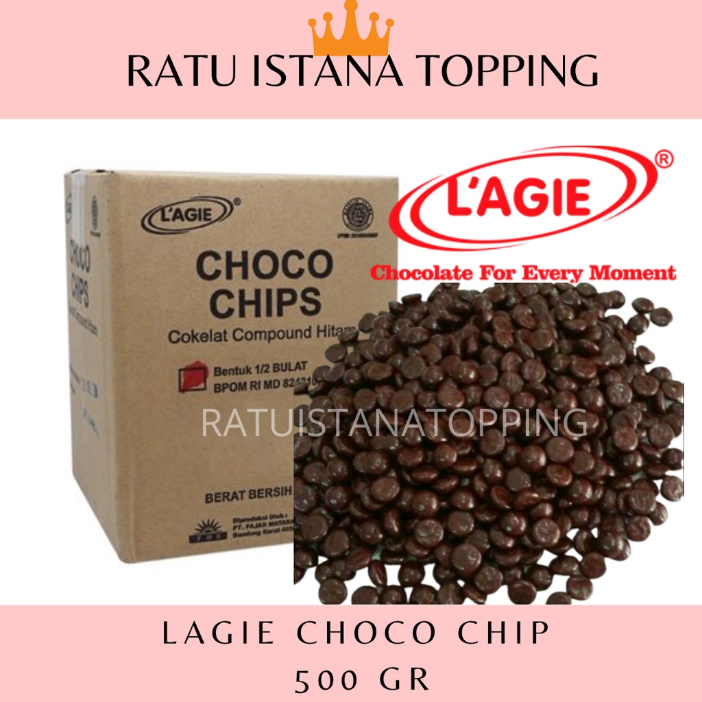 

LAGIE CHOCOLATE CHIP 500 GR LAGIE CHOCO CHIPS COKELAT CHIP COKELAT TOPPING MUFFIN COOKIES