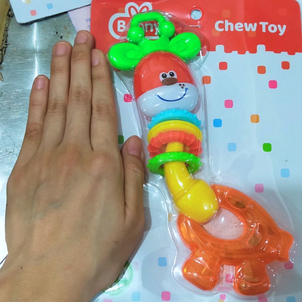 Soft Toy Teether Shaking Bell | Mainan Bayi Edukasi Silikon |Teether Banana | Isi 6pcs Mainan Gigitan Bayi Sensory Handball Mandi Bola Bath Toys