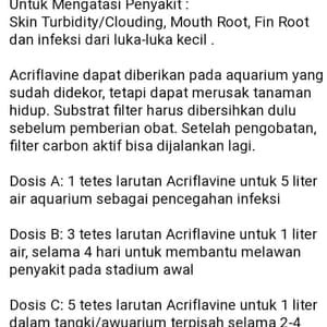 Acriflavine Plus 120ml Acrivlafine HCL Obat Kuning Semua Penyakit Ikan