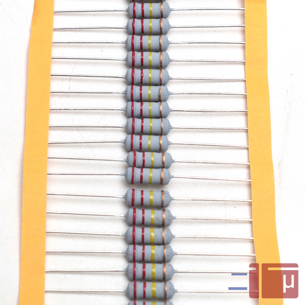 x10 Resistor 220K 1W Metal Oxide 5% Taiwan Kaki Tembaga