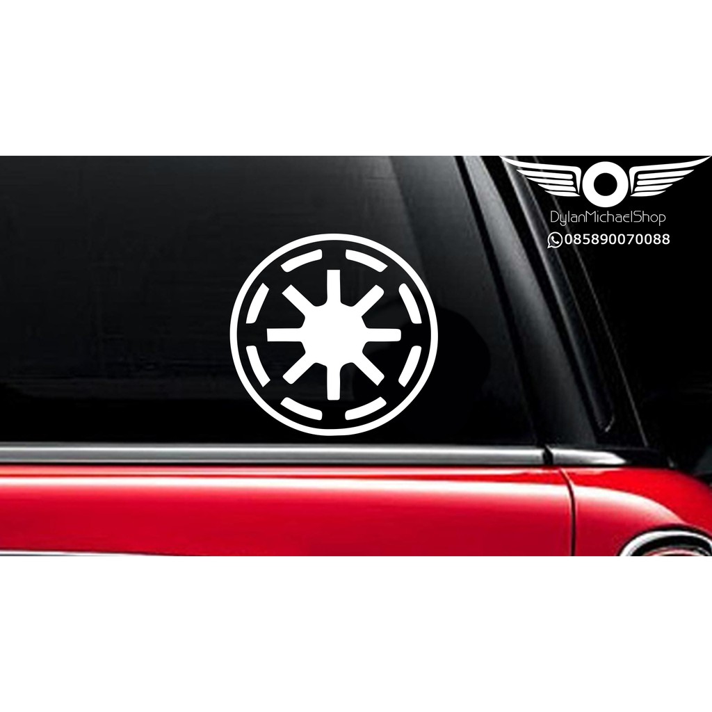Stiker Mobil Star Wars Galactic Republic logo Vinyl Decal Sticker