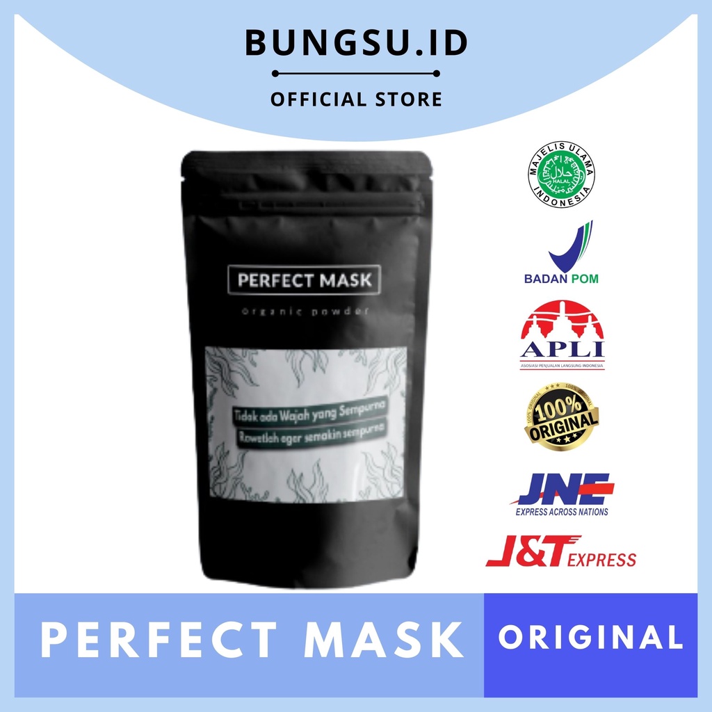 PERFECT MASK ORIGINAL | Hilangkan Jerawat, Bekas Jerawat, Komedo, Atasi muka Kering & Berminyak,Mask