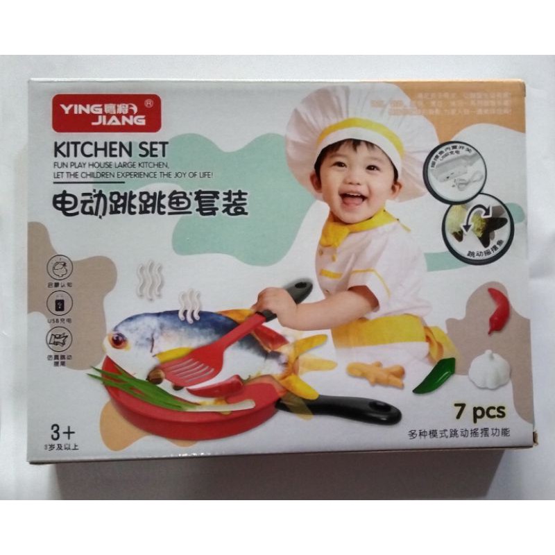 Mainan Kitchen Set ikan gerak+sangan