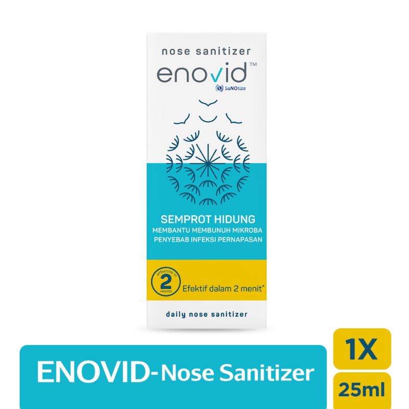 SEMPROTAN HIDUNG ANTI BAKTERI ENOVID NOSE SANITIZER SPRAY 25ML MINI KEMENKES