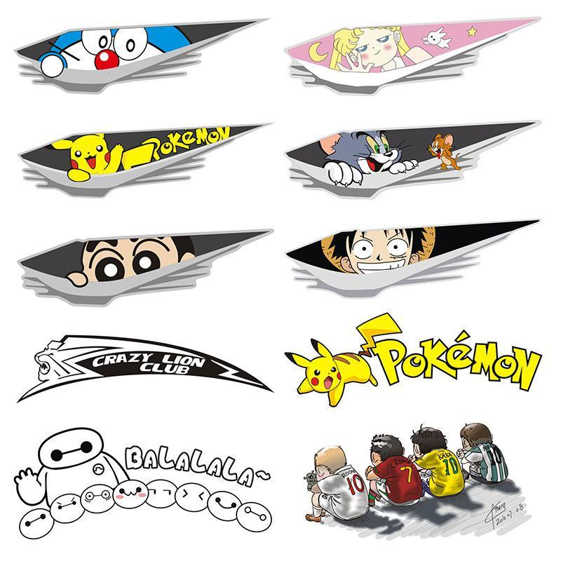 Stiker Kartun Mobil Untuk Menutupi Goresan Stiker Mobil Penampilan Stiker Kepribadian body Mobil