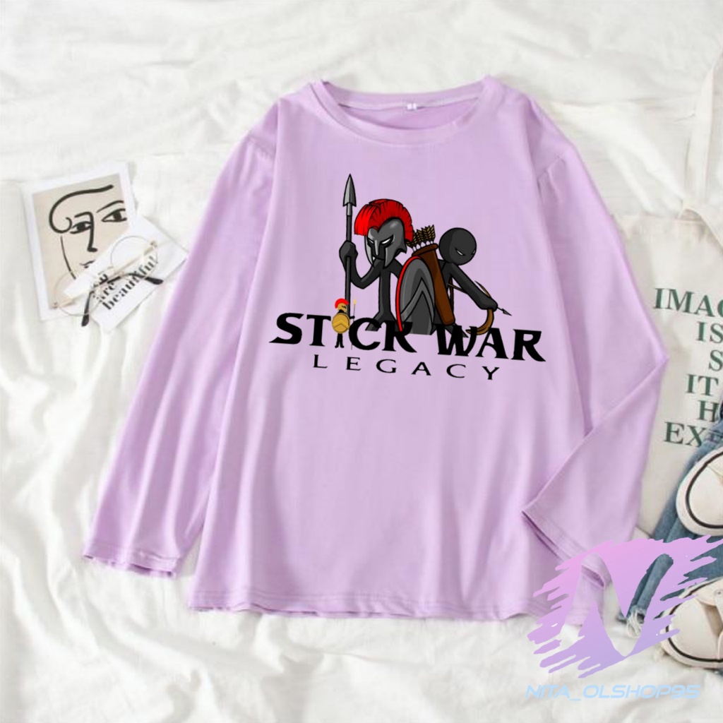 kaos stikman lengan panjang kaos anak stickman legacy