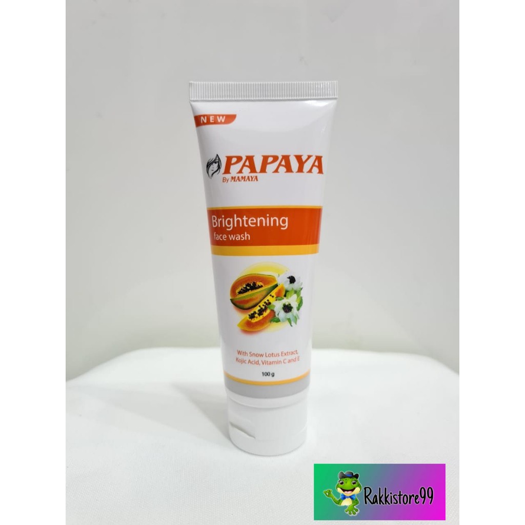 [BPOM] Facial Wash PAPAYA By Mamaya Brightening Face Wash | Anti Acne Face Wash 100ML | Pembersih Wajah Pepaya | Tea Tree Oil_Cerianti