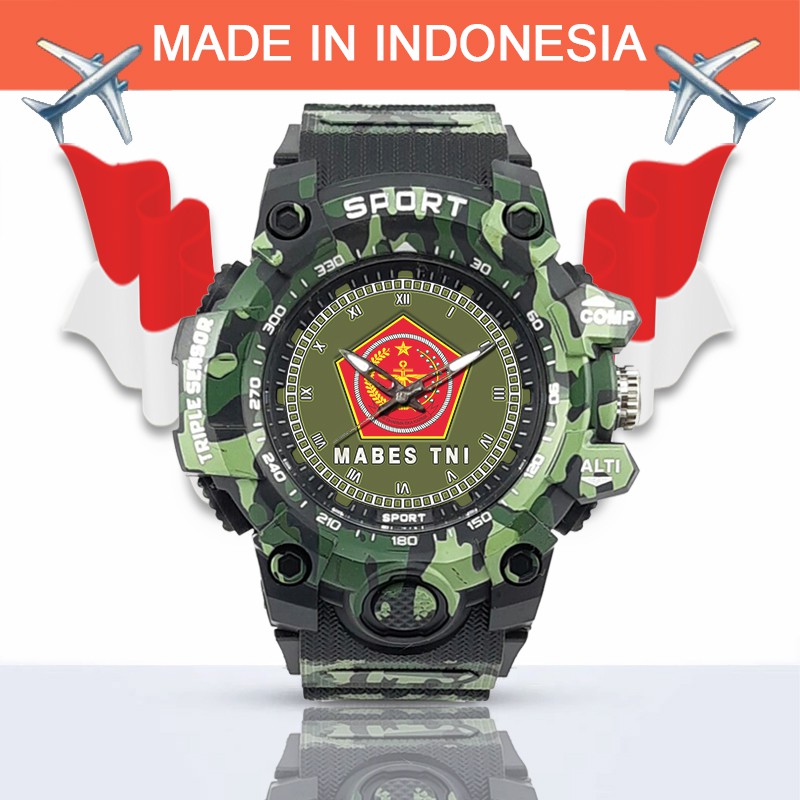 (SPECIAL EDITION) JAM TANGAN LOGO MABES TNI WATER RESISTANT NO.6