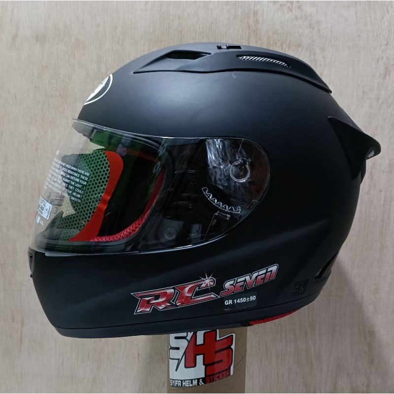 HELM KYT RC SEVEN SOLID/POLOS HITAM DOFF