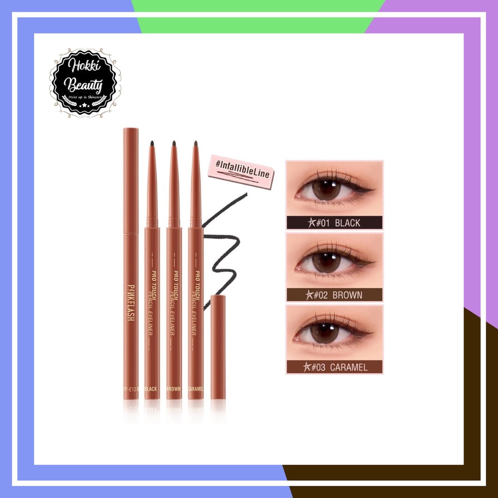 PINKFLASH (E13) #InfallibleLine Hyperfine Halus Gel Eyeliner Pensil Pigmen Tinggi Tahan Air Tahan Lama Eyeliner Pencil