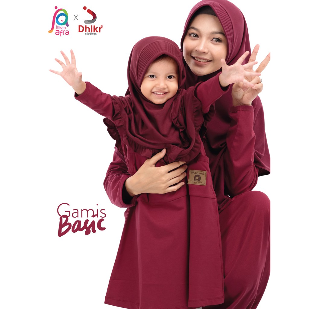 Gamis Basic Sabr Anak - Dhikr Clothes - Gamis Kaos anak dan ibu nyaman, lembut, berkualitas Dress An
