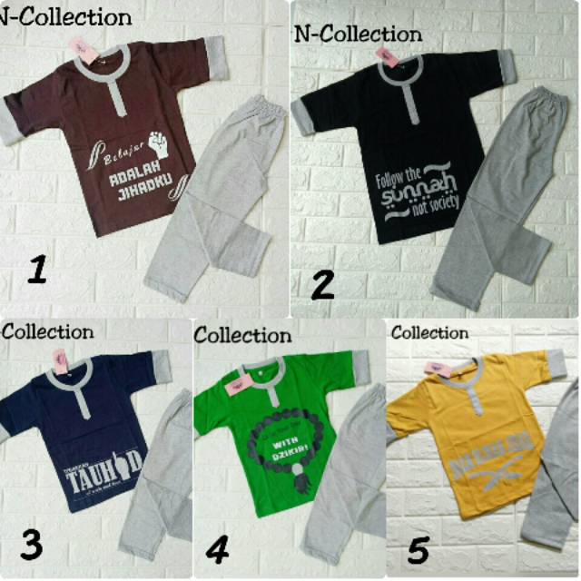 Setelan raglan lengan 3/4