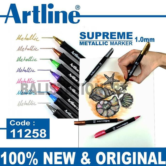 

Hanya Disini] Artline Supreme Metallic Marker 1.0Mm - Metalic Blue