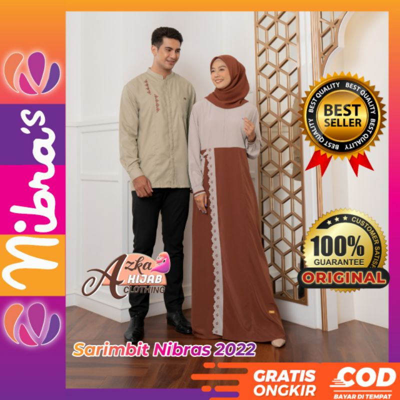 COUPLE NIBRAS TERBARU 2022 / BAJU GAMIS LEBARAN COUPLE KELUARGA / DRESS MUSLIM SARIMBIT KELUARGA 202