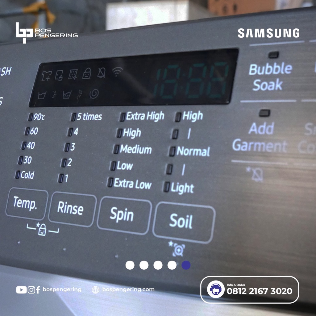 Mesin Cuci Samsung 16 Kg WF16T6000GP Washer Front Loading Samsung 16Kg