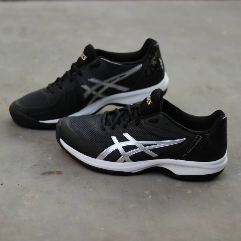 Sepatu Tennis Tenis Asics Gel Court Speed Black Silver Original