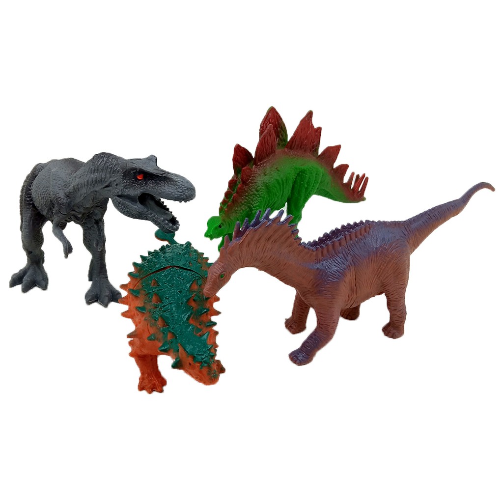 Set 5 in 1 Dinosaurus Karet Mainan Pajangan Miniatur Dino