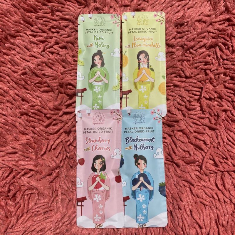 MASKER ORGANIK PETAL BUAH BUAHAN / MASKER ORGANIK PETAL